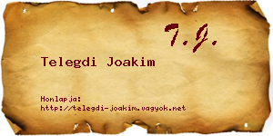 Telegdi Joakim névjegykártya
